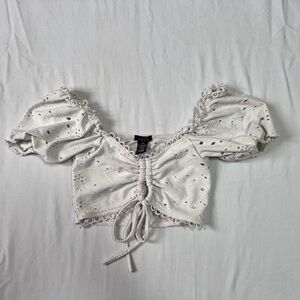 Rue 21 Cropped White Top